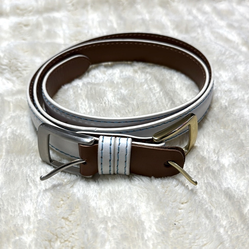 J.HILBURN double buckle leather belt